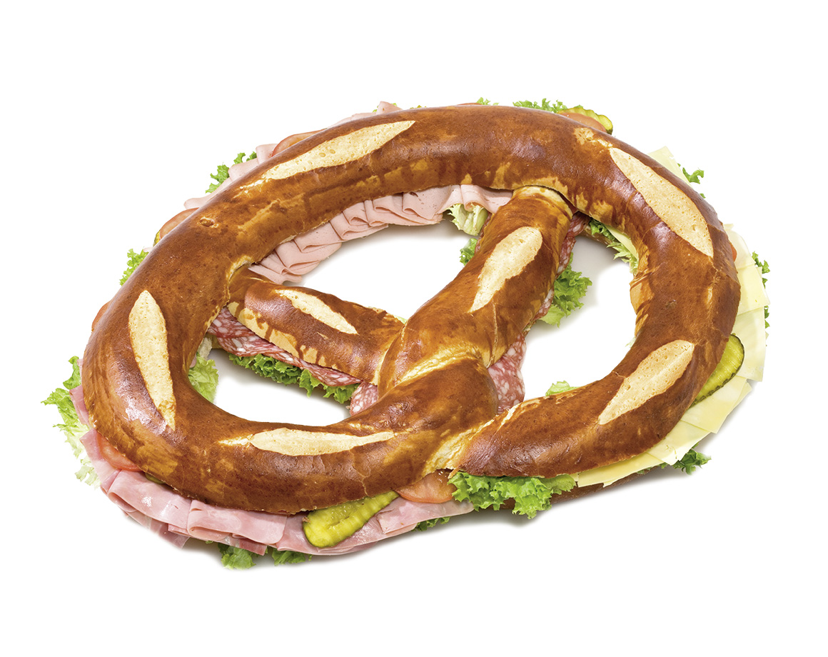 Gefüllte Riesenbrezel